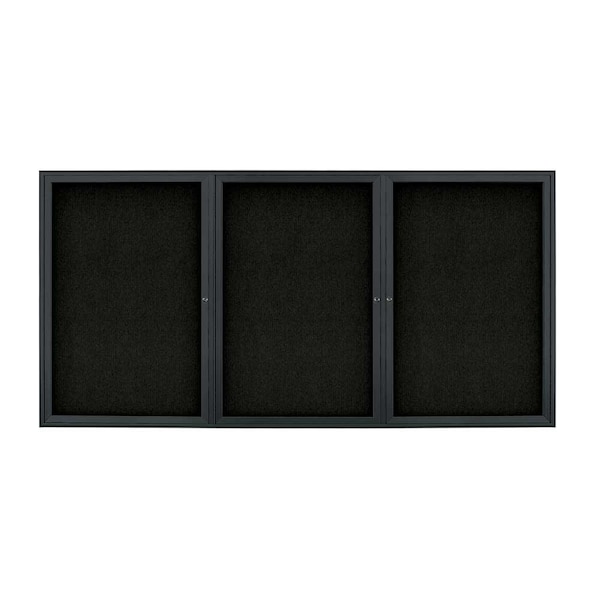 Sliding Door Indoor Enclosed Corkboard, 9